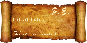 Pallai Edina névjegykártya